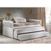 Modern Style White Finish Twin Wooden Daybed, Bed Frame With Trundle