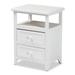 Baxton Studio Karsen Modern and Contemporary White Finished Wood 2-Drawer End Table