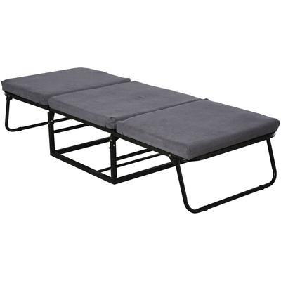 Klappbett 75x190 cm, Erwachsene Gästebett Klappbar mit 8 cm Dicker Schaumstoff, Reisebett mit Image