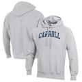 Men's Champion Heathered Gray Carroll University Pioneers Reverse Weave Fleece Pullover Hoodie