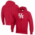 Men's Champion Red Houston Cougars Reverse Weave Fleece Pullover Hoodie
