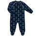 Infant Deep Sea Blue Seattle Kraken Team Raglan Full-Zip Sleeper