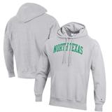 Men's Champion Heathered Gray North Texas Mean Green Reverse Weave Fleece Pullover Hoodie