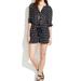 Madewell Pants & Jumpsuits | Madewell Navy Printed Getaway Romper | Color: Blue/White | Size: S