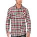 Men's Antigua Red/Gray New Jersey Devils Ease Plaid Button-Up Long Sleeve Shirt