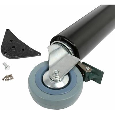 Ms Beschläge - Tischbein Möbelfuss auf Rolle mit Bremse ø 60mm Höhe 870 mm Schwarz aus Stahl Image