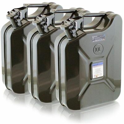 3x 10 Liter Stahl Benzinkanister Kraftstoffkanister Kanister un Zulassung