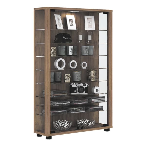 VCM Vitrine »Lumo Mini« ohne Beleuchtung braun, 59x90x18 cm Image