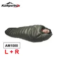 Kamperbox-Sac de couchage en duvet pour camping température froide double hiver