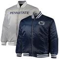 Men's Navy/Gray Penn State Nittany Lions Big & Tall Reversible Satin Full-Zip Jacket