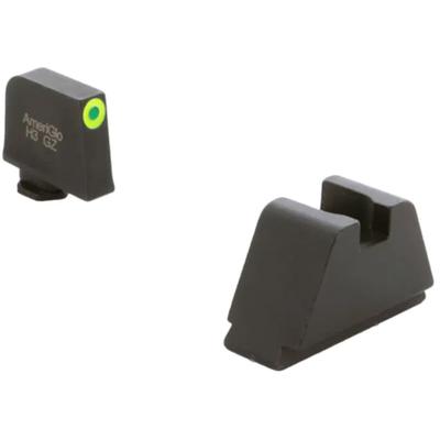 AmeriGlo Optic Compatible 4XL Tall Green Tritium LumiGreen Outline .385in front FlatBlack .480in Rear GL-695