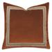 Eastern Accents Uma Multicolored Border Decorative Pillow in Down/Feather/Polyester in Orange | 22 H x 22 W x 6 D in | Wayfair 78B-BTQ-258