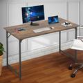 Inbox Zero Home Office Desk Wood/Metal in Brown | 31 H x 47 W x 24 D in | Wayfair 09D938092BA34ED1A5B02500BCCAE098