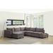 Gray Reclining Sectional - Latitude Run® 7 Piece Modular Sectional Sofa Chaise w/ USB Storage Console Table In Dark Polyester | Wayfair