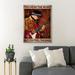 Trinx Old Woman Plays Guitar - You Hear The Music? Gallery Wrapped Canvas - Music Illustration Decor, Red & Brown Living Room Decor Canvas | Wayfair