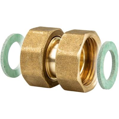 Tecuro - Verschraubung üwm/üwm 3/4 x 1 Zoll dn 15 -flachdichtend - ms blank CW617N Image