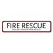 Lizton Sign Shop, Inc Fire Rescue Pride Aluminum Sign Metal in Black/Gray/White | 4 H x 18 W x 0.04 D in | Wayfair 1457A-A418