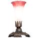 Canora Grey Jerin 7" Mahogany Bronze Torchiere Lamp Glass/Metal in Pink/White | 7 H x 4 W x 4 D in | Wayfair 6D08098CB43243A8AE3EB04BA43279AB