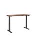 Poppin Series L Adjustable Height Desk Wood/Metal in Gray | 57 W x 27 D in | Wayfair 105398