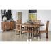 Loon Peak® Aabriella 80" Dining Table Wood/Metal in Brown/Gray/White | 30 H x 80 W x 40 D in | Wayfair BE71E03CB41F4F3983FDEB45076CC72D