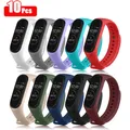 10 pièces/paquet Bracelet pour Xiaomi Mi Band 6 5 Bracelet de montre en Silicone pour Xiaomi Mi Band 6 5 4 3 Bracelet accessoires