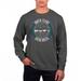 Men's Uscape Apparel Black North Texas Mean Green Pigment Dyed Fleece Crew Neck Sweatshirt