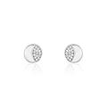 Boucles D'oreilles Puces Argent Blanc Haile Oxydes De Zirconium