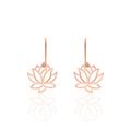 Boucles D'oreilles Pendantes Rosita Argent Rose