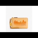 Coach Bags | Jlo Coach Chain Ny Skyline Line Wristlet | Color: Cream/Gold | Size: Os