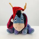 Disney Toys | Disney Eeyore Christmas Plush Stuffed Toy Reindeer Antlers Santa Hat Soft 16" | Color: Blue | Size: 16"
