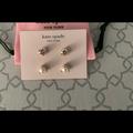 Kate Spade Jewelry | Kate Spade Studs Set | Color: Gold/White | Size: Os