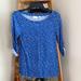 Anthropologie Tops | Anthropologie 3/4 Sleeve Top Size Xs | Color: Blue/Red | Size: Xs