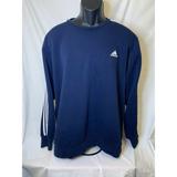 Adidas Shirts | Adidas 3 Stripe Blue Crewneck Size Extra Large Small Logo | Color: Blue/White | Size: Xl