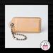 Coach Accessories | 2.5" Large Coach Peach Pink Patent Leather Key Fob Bag Charm Keychain Hang Tag | Color: Pink/Silver/Tan | Size: Os