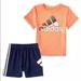 Adidas Matching Sets | Adidas Baby Boy 12m Orange Short Set | Color: Orange | Size: 12mb