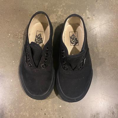 Vans Shoes | Boys Black Vans Slip-Ons. Size Children 12.0 | Color: Black | Size: 12b