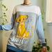 Disney Tops | Disney Lion King Simba Long Sweatshirt Dress | Color: Blue/Gray | Size: S