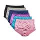 Barbra Lingerie Satin Panties S to Plus Size Womens Underwear Full Coverage Brief Multi-Pack, 6 Pack- Peachy, S