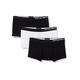 Emporio Armani Men's Underwear 3-Pack Trunk B-Side Logo, Black/White/Black, S
