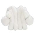 Stylish Women Solid Faux Fur Short Jackets Stitching Fur Coat White