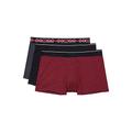 Hom Men's MATT #2 Boxer Briefs 3p Underwear, Black/Black Stripes/Grey, L