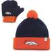 Toddler '47 Navy/Orange Denver Broncos Bam Cuffed Knit Hat with Pom and Mittens Set