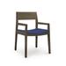 Copeland Furniture Iso Microsuede Arm Chair Wood/Upholstered in Blue/Brown | 32.5 H x 21.375 W x 21.25 D in | Wayfair 8-ISO-42-77-Echo Midnight