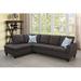 Brown Sectional - Orren Ellis Holquin 97" Wide Left Hand Facing Sofa & Chaise Linen | 33.1 H x 97 W x 69 D in | Wayfair