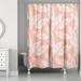 Bayou Breeze Connolly Floral Single Shower Curtain + Hooks Polyester in Pink/Blue/Brown | 74 H x 71 W in | Wayfair EA19AE83CAC44C5D814B9D73EC2900F8