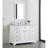 Andover Mills™ Rossi 48" Single Bathroom Vanity Set Wood/Marble in White | 35 H x 48 W x 21.5 D in | Wayfair F630B1261D2F4EA5B8D4220F64EAFF49