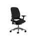 SteelcaseLeap Leather Task Chair Upholstered in Gray/Black/Brown | 43.5 H x 27 W x 24.75 D in | Wayfair LEAP LEATHER-L220-4799-4WAY-HF-NOHR-SH5