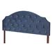Etta Avenue™ Teen Ameer Velvet Panel Headboard Upholstered/Velvet in Blue | 50 H x 63 W x 3 D in | Wayfair 21BD224683D44962869ABB40A4B72A61