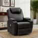 Latitude Run® Faux Leather Heated Massage Chair Faux Leather in Black | 42 H x 32 W x 28 D in | Wayfair A83F9A170811495791CE9E15CBC9440E