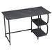 Latitude Run® Writing Desk Wood/Metal in Black/Brown | 74.1 H x 28.8 W x 22.8 D in | Wayfair E7992D0556104DA7A2C3E5C17CE3108A